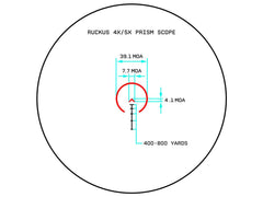 Monstrum etched glass reticle reduces distortion and improves focus in bright light.