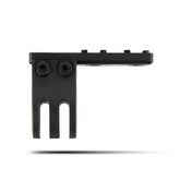 Monstrum flashlight ring mount inline 1in attached to rifle rail for stable alignment.