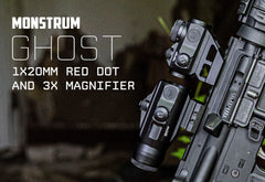 Monstrum Ghost 3x magnifier provides enhanced mid-range precision for versatile shooting.