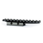 Monstrum low profile dovetail to picatinny mount on 11-slot rail for forward-positioned optics.