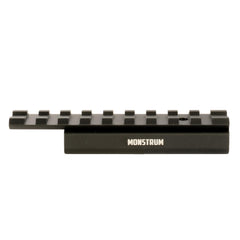 Monstrum low-profile 9-slot dovetail-to-picatinny rail for secure airgun optic mounting.