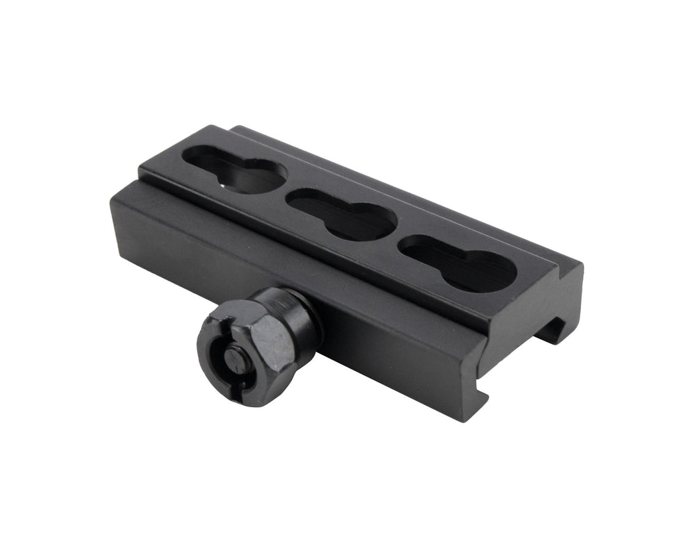 Monstrum Picatinny to Keymod adaptor front view for versatile rail mounting