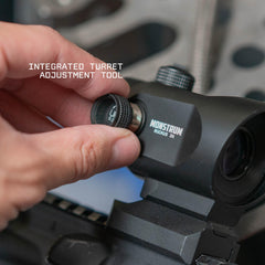 Monstrum Ruckus with BDC reticle offering versatile holdovers across distances