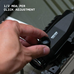 Monstrum Ruckus Pro 5X illuminated reticle with Shake Awake for low-light visibility