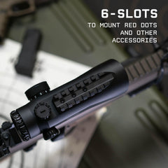Monstrum Ruckus Pro Shake Awake illumination aids quick reticle visibility on movement.