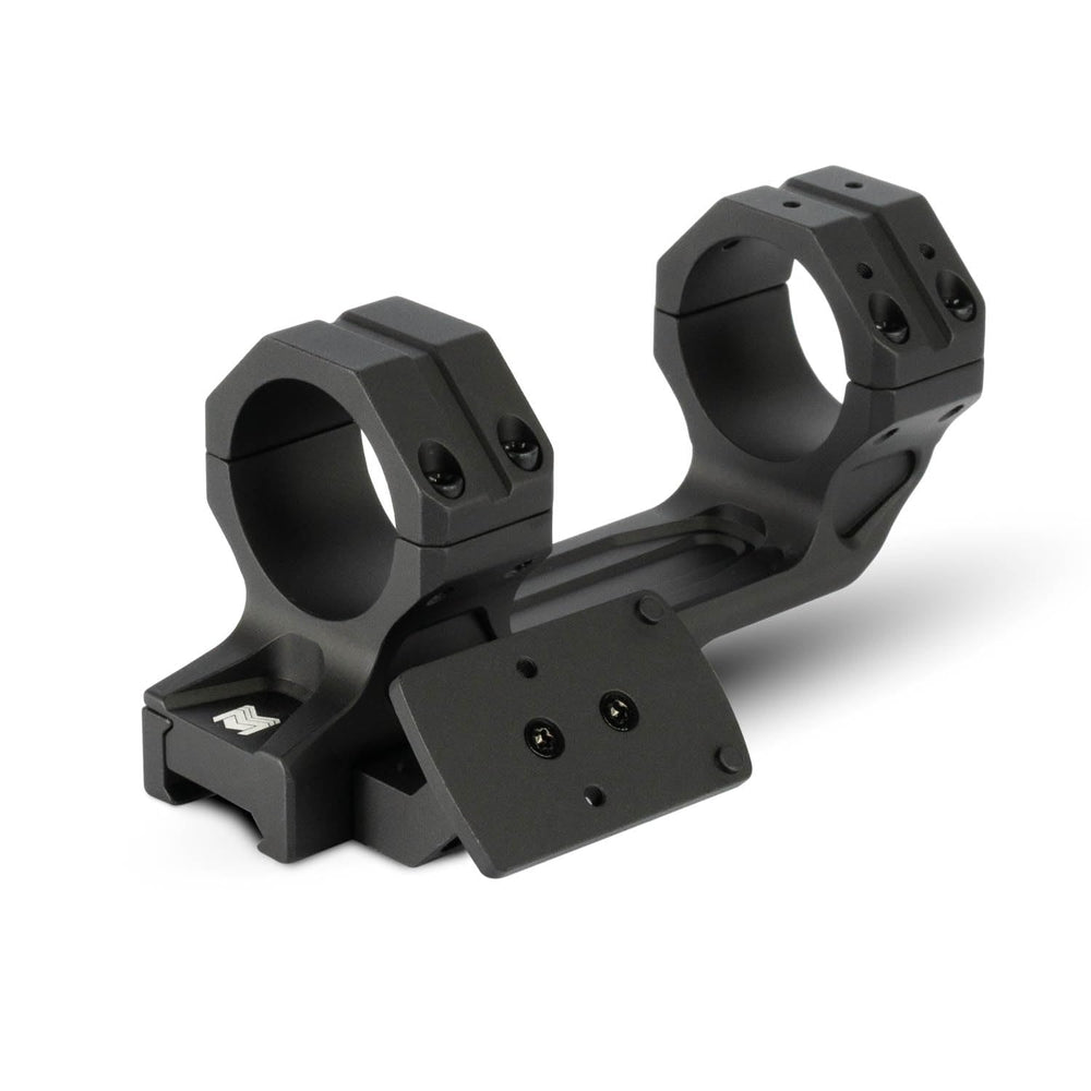Monstrum Sidewinder 34mm mount with 45° base for versatile aiming on rifles.