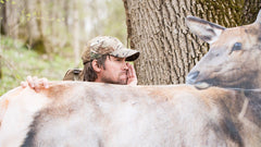 Montana Decoy RMEF Cow Elk provides visibility in scrub brush.