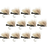 Montana Fly Company Furimsky's Fluttering Foam Caddis in black, high-floating dry fly for river fishing.