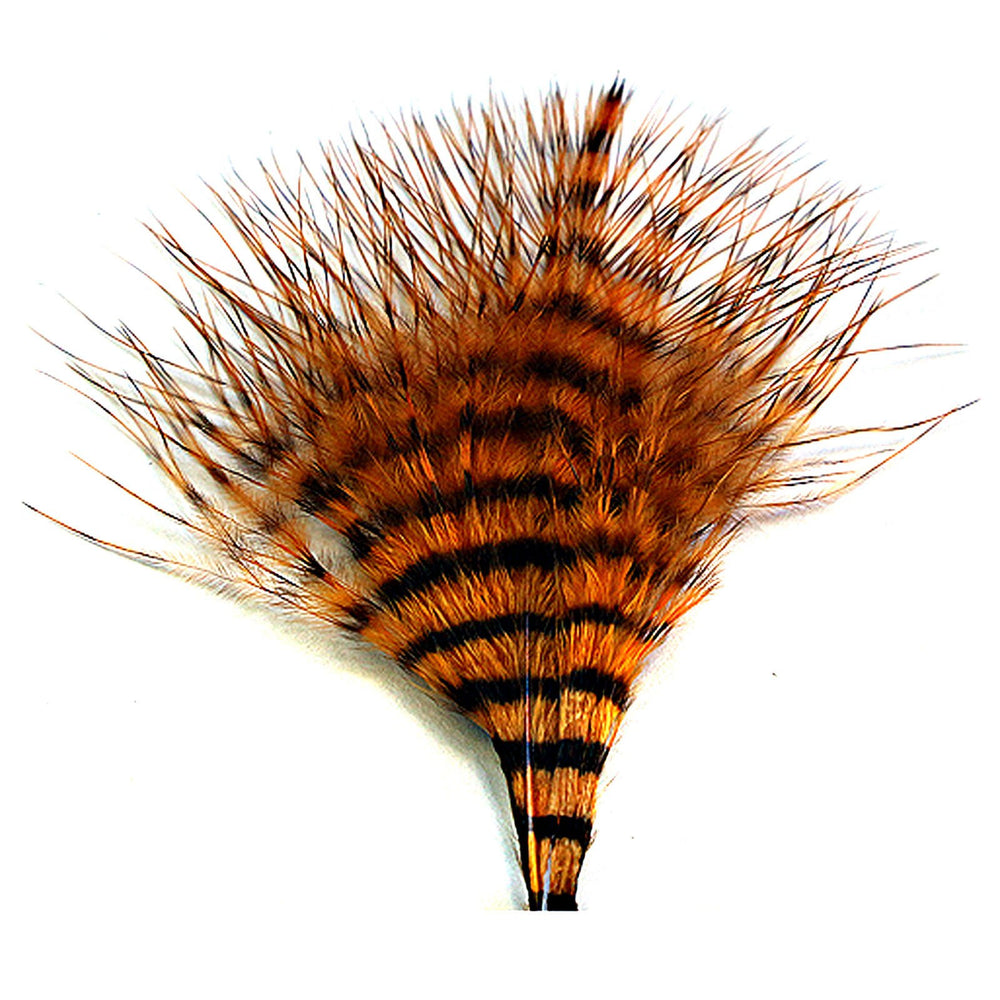 Montana Fly Company MFC Mini Barred Marabou orange-barred brown for trout streamers