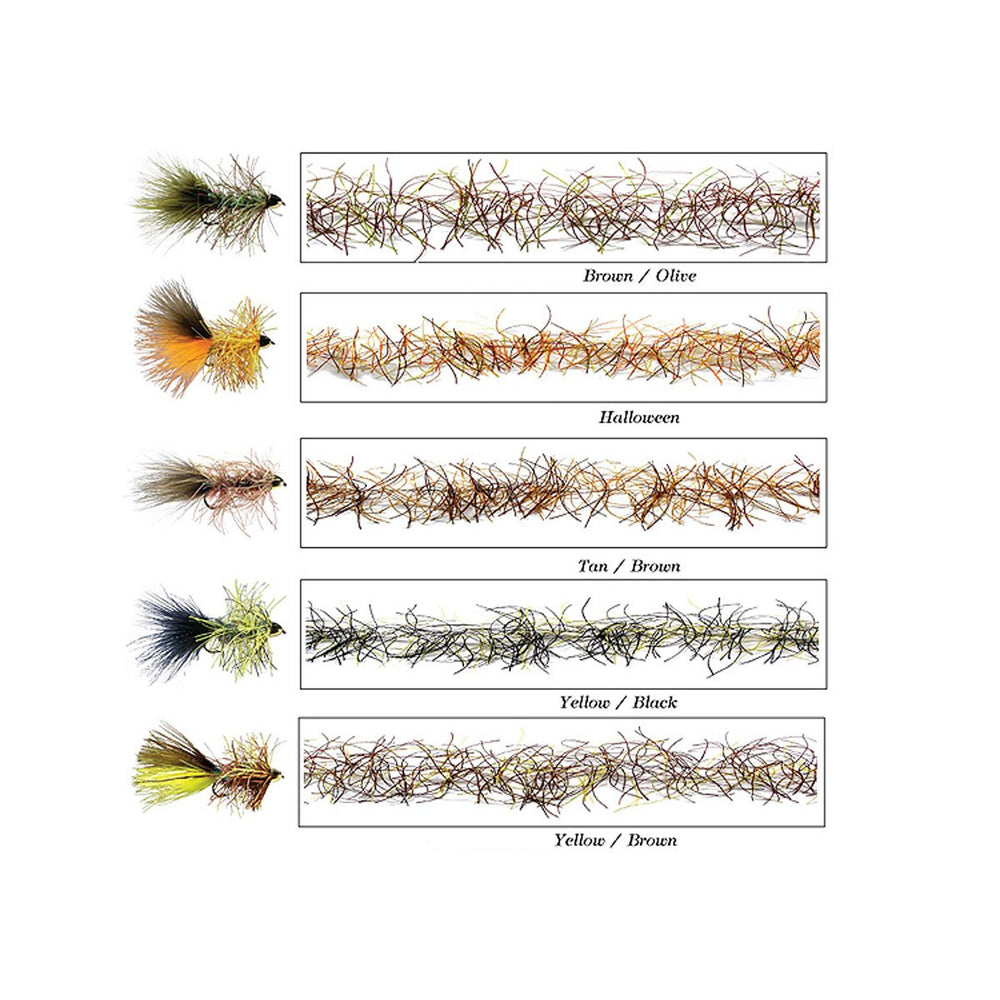 Montana Fly Company Rubber Bugger Hackle Brush for streamers, eases rubber application.