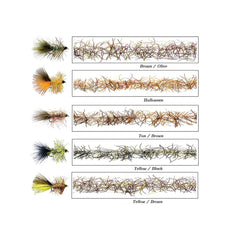 Montana Fly Company Rubber Bugger Hackle Brush for streamers, eases rubber application.