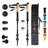 Montem Ultra Light carbon fiber trekking poles with quick-lock for fast height adjustments