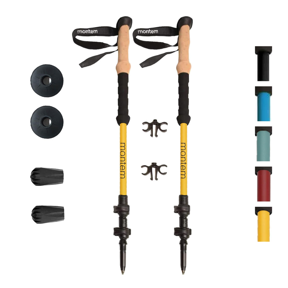 Montem ultra-light carbon trekking pole extended for trail-ready stability