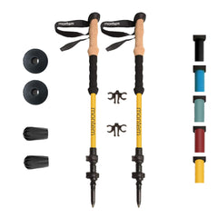 Montem ultra-light carbon trekking pole extended for trail-ready stability