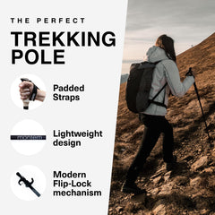 Montem Ultra Strong poles are lightweight aluminum 7075 for strong support on trails.