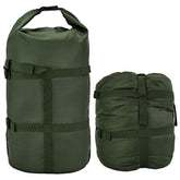 MOOCY 24L compression sack closed for compact storage on trips.