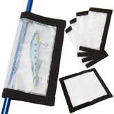 MOOCY Fishing Lure Wraps set visible on rod with clear window