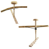 MOOKEENONE fire-bow set used for primitive fire-starting practice outdoors.