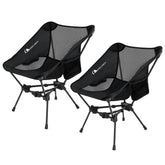 Moon Lence 2-pack folded camping chair for compact backpacking storage and portability.