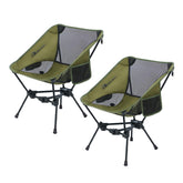 Moon Lence 2Pack folded chair green for ultra-compact backpack travel