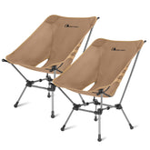 Moon Lence camping chair with wide seat for extended comfort.