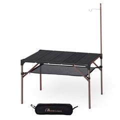 MOON LENCE camping table top surface—durable aluminum for sturdy outdoor dining