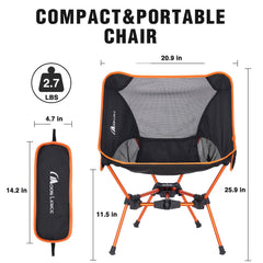 Moon Lence chair supports up to 330 lb for sturdy on-the-go seating