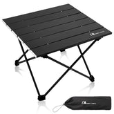 MOON LENCE folding beach table assembled for sturdy outdoor dining
