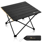 MOON LENCE folding beach table assembled for stable outdoor dining.