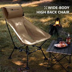 Moon Lence oversized chair hidden pillow pocket demonstrates customizable headrest