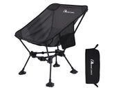 MOON LENCE portable camping chair folded for compact backpacking and easy storage.