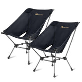 Moon Lence portable camping chair with wide seat for long-lasting comfort on hikes.