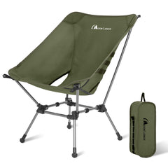 Moon Lence portable camping chair wide seat improves comfort during long campsite waits