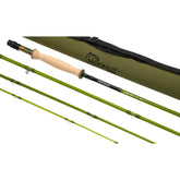 Moonlit 5wt Lunar S2-Glass rod assembled in olive finish for smooth action.