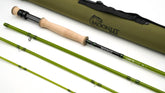 Moonlit Lunar S2 Glass Rod in olive with smooth action for precise casting.