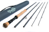 Moonshine Outcast II 11wt rod assembly highlighting precision construction for saltwater casting.