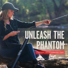 Moonshine Phantom dual-tip sections enable quick tip swaps on water.