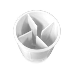 Moose Supply 25-pack white ABS cap; easy handling during setup and breakdown