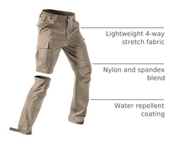 Moosehill mens hiking pants showing 4way stretch for unrestricted movement