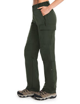 Moosehill women's hiking pants army green front view highlights lightweight comfort for all-day wear