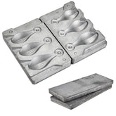 MOPHOEXII bank sinker mold with three cavities for quick, customizable fishing weights