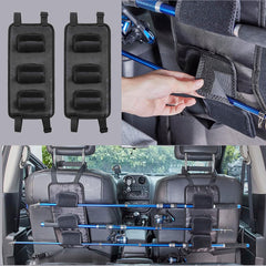 MOPHOEXII fishing pole roof rack mounted on SUV for organized gear