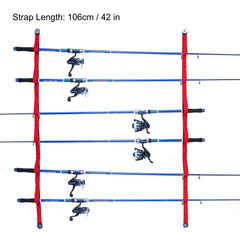 MOPHOEXII holds six rods securely with soft webbing.