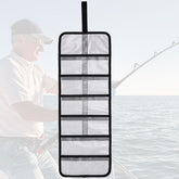 MOPHOEXII roll-up lure wrap with six pockets for organized trolling lures.