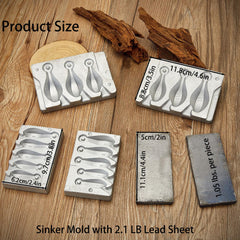 MOPHOEXII sinker mold with 4oz-6oz options aids precise casting