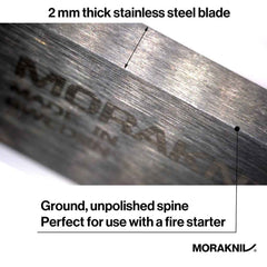 Morakniv Eldris 0.08-inch thick blade for stable cuts.