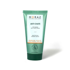 Moraz Herbal Anti-Chafing Cream bottle-front view for portable skin comfort during activity