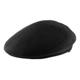 Morehats Newsboy Cap Black front view highlighting classic Gatsby style and warmth.