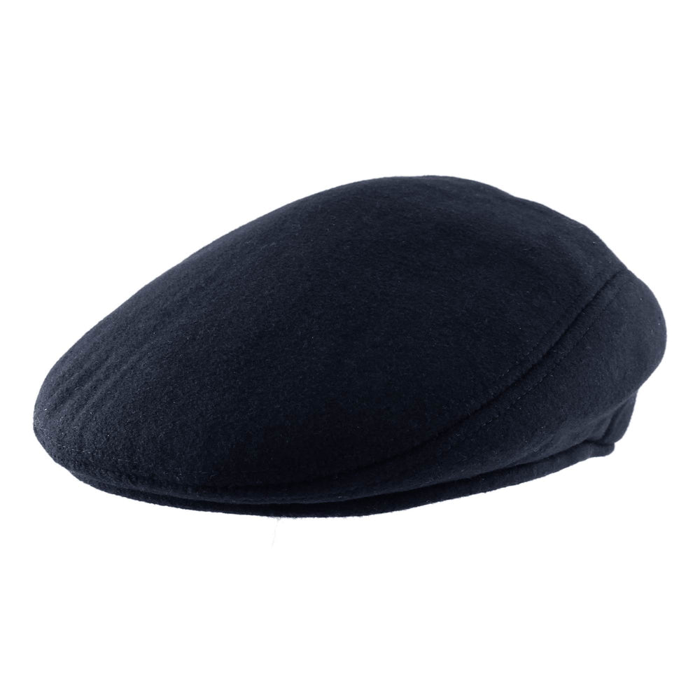 Morehats wool newsboy cap in dark navy, front view, ideal for fall and daily wear.