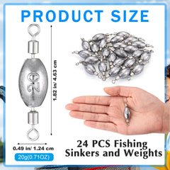 Close-up of 3/4 oz MorningRo sinker with inline swivel